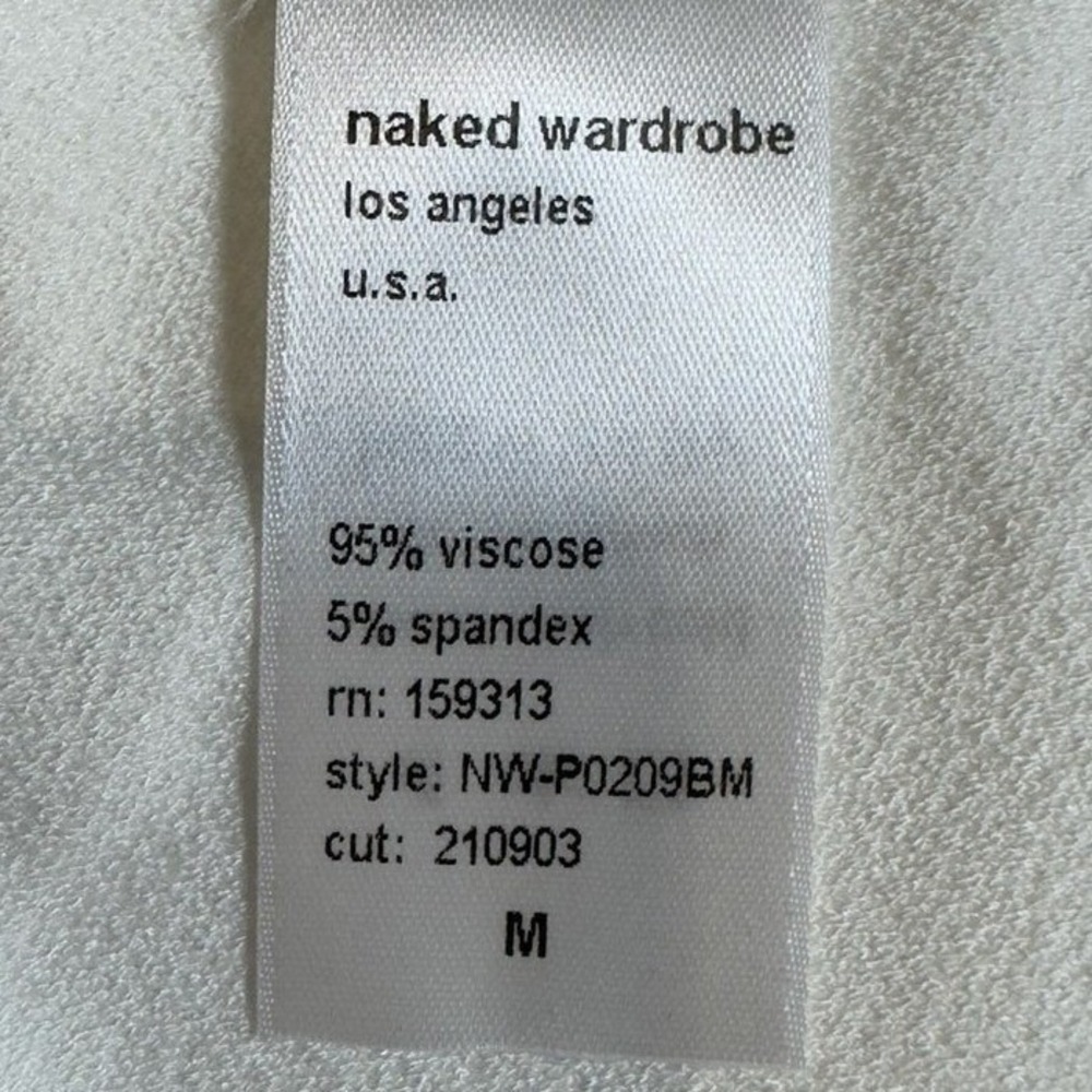 Naked Wardrobe Medium Baby Mama White Maternity Biker Shorts High Waist NEW - Picture 12 of 13